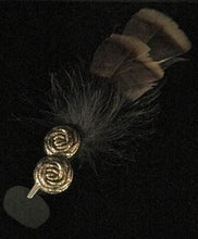 Handmade Vintage Gold Button Hat Clip
