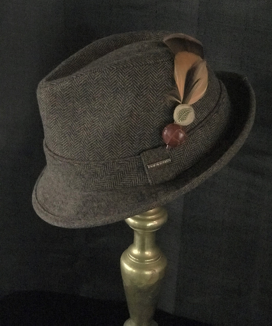 Brown Tweed Stetson Trilby