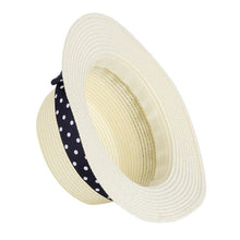 Ladies Boater Hat with Band Accent