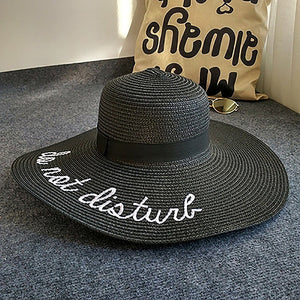 "Do Not Disturb" Big Brim Sun Hat