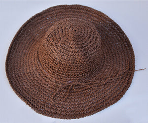 Ladies Large Brim Woven Sun Hat