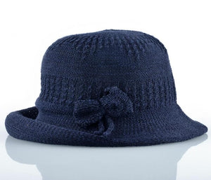 Solid Bow-knot Sun Hat